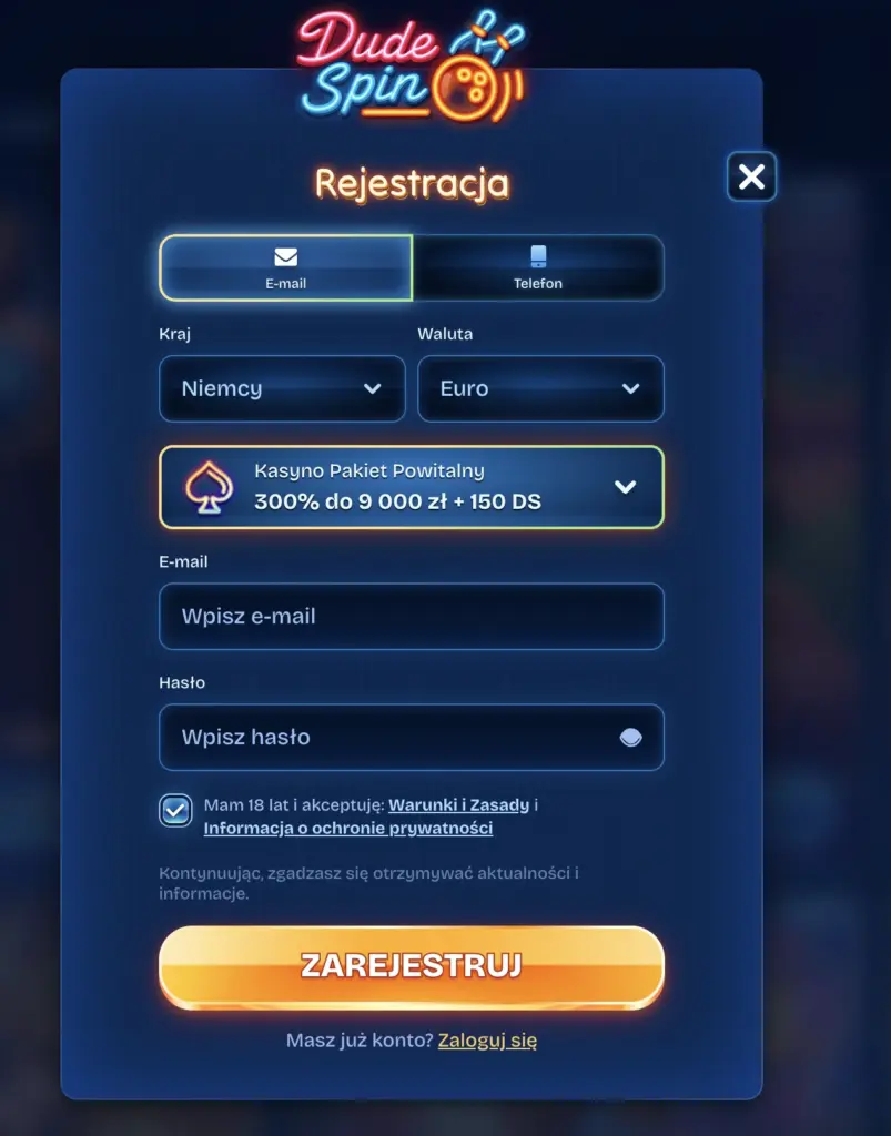 Dudaspin login